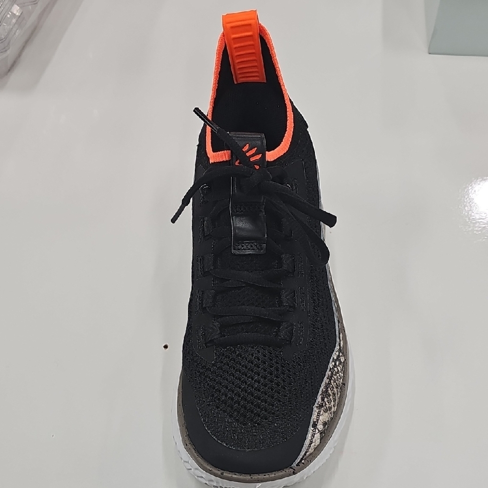 Curry Black and Orange Athletic Shoe